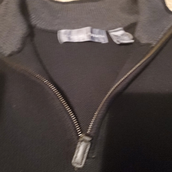 Oscar De La Renta Mens Luxury Black Quarter Zip Grandapacore Sweater Size M - Picture 3 of 11